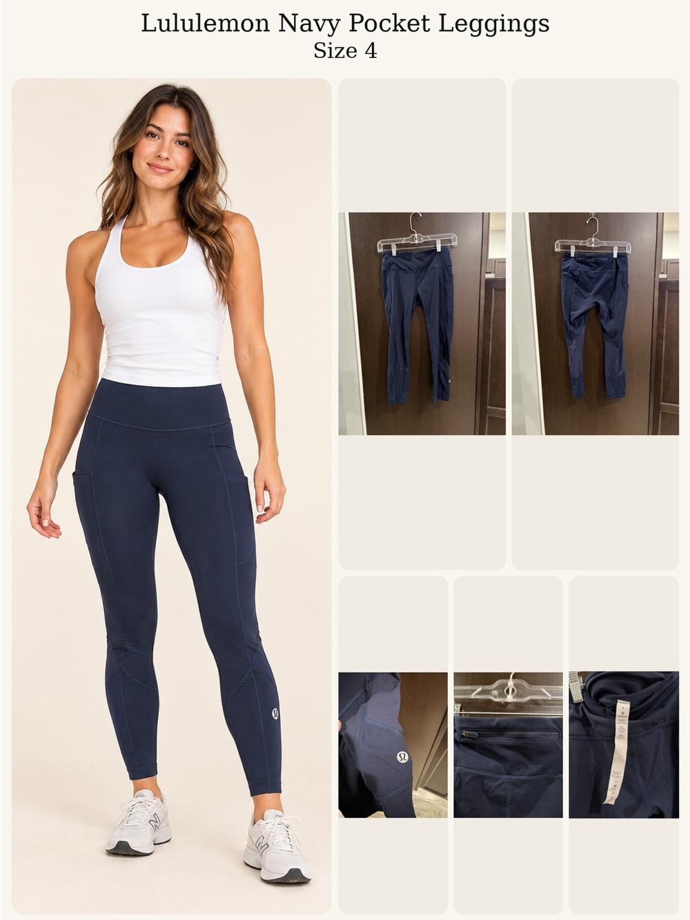 lululemon athletica Navy High-Rise Pocket Leggings - Deep Navy
